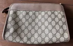 オールド Gucci GG柄 クラッチバッグ 外観美品 内側劣化あり