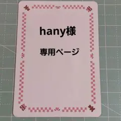 hany様専用ページ