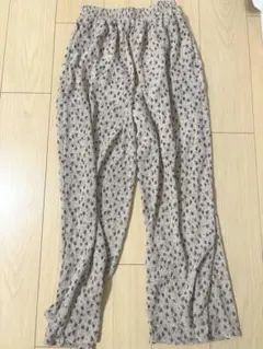 花柄カジュアルパンツ ベージュ