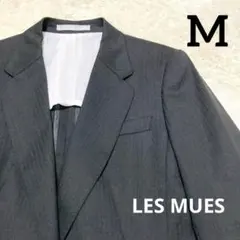 【美品】レミュー ストライプ シルクブレンド テーラード ジャケット　M 黒