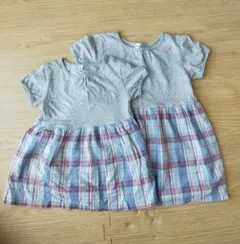 ワンピース チュニック 姉妹コーデ お揃い 80 100 無印良品