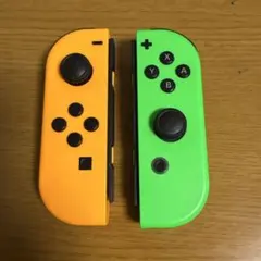 Nintendo Switch ジョイコン オレンジ グリーン スティック不備