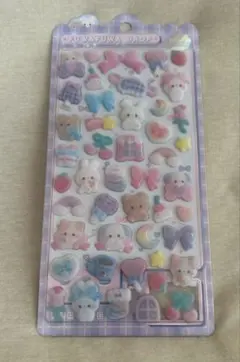 ふわふわドロップシール　ぬいぬいふわふわ