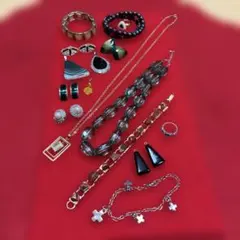 天然石と金属製アクセサリーセット