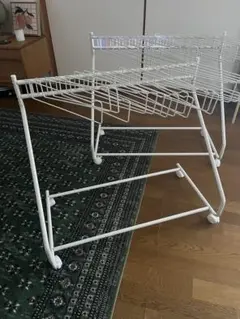 折りたたみ式ホワイトハンガーラック