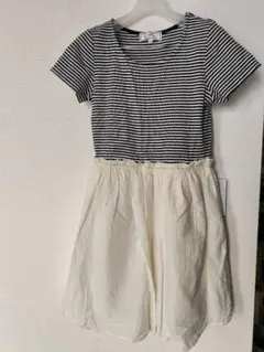 ROPE' PICNIC　ストライプ半袖　ドッキングワンピース