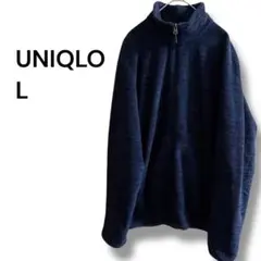 a1014 フリースフルジップジャケット　L　ブルー系　フリース　ユニクロ
