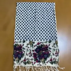 Glen Prince（グレンプリンス）花柄×ドット 大判ストールのサムネイル