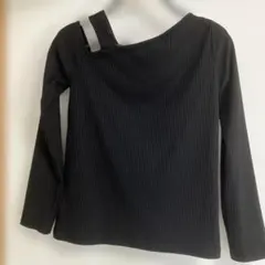 オフショルダー ブラック 長袖 Tシャツ M イング