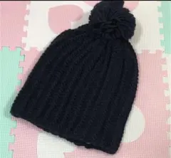【新品】ZARA ニット帽 ネイビー