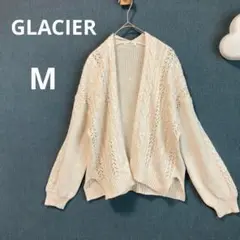 GLACIER グラシア M ケーブルカーディガン ゆったり 羽織り アイボリー