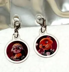 ズートピア2 オーマイカフェ　ストローチャーム　タキシードニック　ドレスジュディ