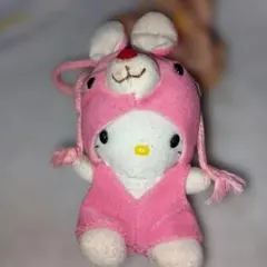 ハローキティ1999年かぶりもの ぬいぐるみ ウサギピンク平成レトロレア