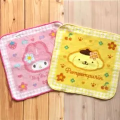 マイメロ ポムポムプリン ハンド タオル 2枚セット