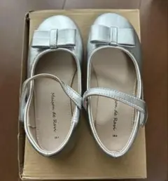 シルバーリボン付きフォーマルシューズ　入学式　発表会