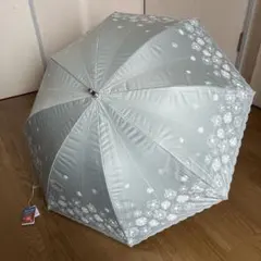 【未使用品】ランバンオンブルー 花柄 晴雨兼用 ショート傘 日傘 グリーンのサムネイル