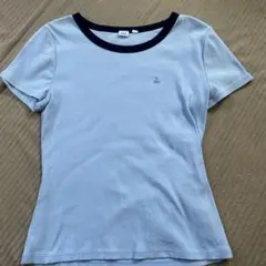 GAP リブ　水色　Tシャツ