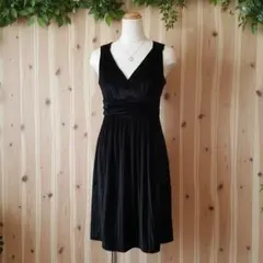 ベルベット ひざ丈ワンピース