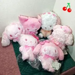 ★サンリオ★サクラデザインぬいぐるみ6点セット★HelloKitty★クロミ★
