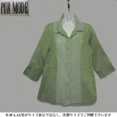 m22654・値下★PURMODE★綿100チュニックカットワーク刺繍花モチーフ