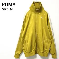 PUMAプーマ　ザネヴァーウォーンT7トラックジャケット　総柄ジャージイエローMのサムネイル