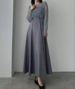 【新品タグ付】Louere チュールドロストボレロセットキャミワンピース