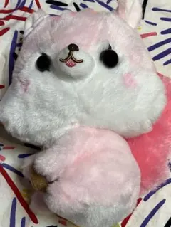 ふさっぽナッツ ぬいぐるみ マスコット ピンク リス　手のひらサイズ