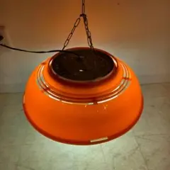 シャープ　昭和レトロポップ　ペンダントライト　照明器具 オレンジ
