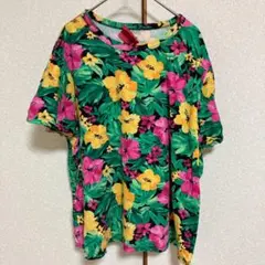 オールドネイビー ボタニカル柄 半袖Tシャツ XL リゾート ビッグサイズのサムネイル