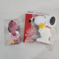 新品未使用品 スヌーピー ウッドストック フィギュア クリスタル 2個セット