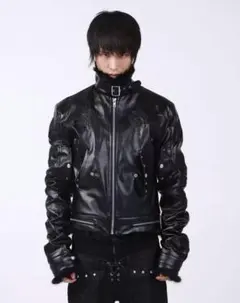 Opium Crimson Lace-Up Leather Jacket 00s - メルカリ