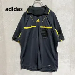 adidas レフェリーシャツ 審判ウェア XL 黒 吸汗速乾 大きいサイズ