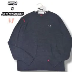 もとこさま　　【美品】UNIQLO×アニヤハインドマーチ✨メリノクルーネック