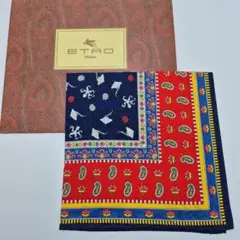 【未使用に近い】超美品！ETRO コットンハンカチ ITALYのサムネイル