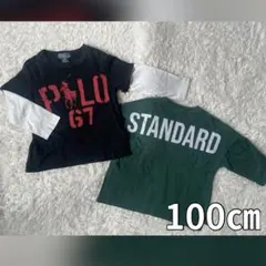 【2点まとめ売り】100㎝ 長袖 七分袖 Tシャツ ポロ デビロック