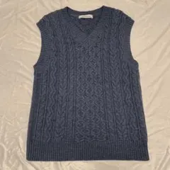 GREEN LABEL RELAXING Vネック ベスト ブルー