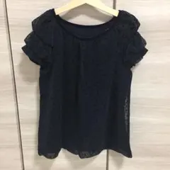 ストロベリーフィールズ 黒ドット トップス 半袖のサムネイル