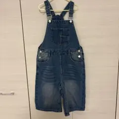 デニムオーバーオール　ハーフパンツ丈　150cm