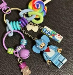 じゃらじゃらキーホルダー ゾウ レゴブロック バッグチャーム レゴ互換
