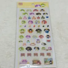 プチシール　お茶犬　みんな