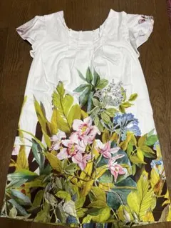 Zara フラワープリント半袖ワンピース 150cm〜160cm