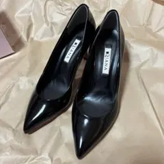 DIANA ダイアナ 黒エナメルレッドソールパンプス23センチ