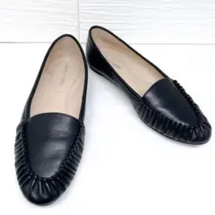 【美品】Odette e Odile ハンドソーンモカフラット　ブラック23.5