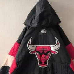 90s スターター NBA シカゴブルズ ハーフジップ アノラック ジャケット