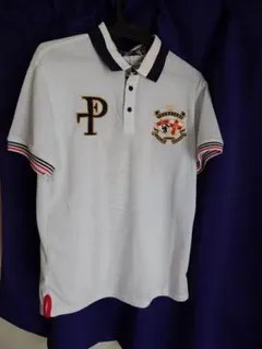 ポロシャツ（白半袖）刺繍ロゴ付き