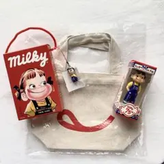 2026年福袋　不二家　75周年限定レトロペコちゃん・復刻ミルキー・ランチトートのサムネイル
