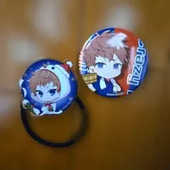 ヒプノシスマイク ヒプマイ 毒島メイソン理鶯 ヘアゴム 缶バッジ セット