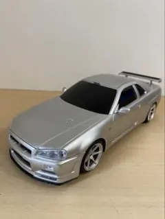 ウェットティッシュケース 日産スカイライン GT-R シルバー　ショップ見本品