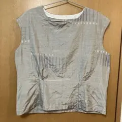 ハンドメイド★レディース★シルクブラウス★カットソー★トップス★シルバーグレー