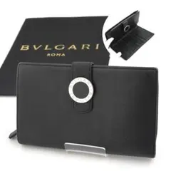 ✨未使用に近い✨　ブルガリ　長財布　クラシコ　ロゴマニア　　バイカラー　レザー BVLGARI - ✨未使用に近い✨ ブルガリ 長財布 クラシコ ロゴ